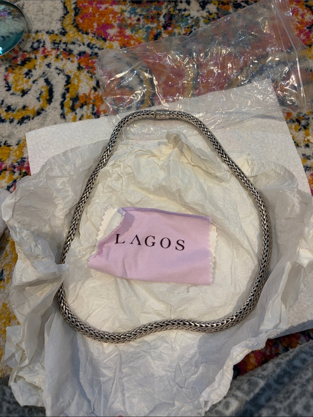 John Hardy Sterling Braided Chain Necklace in Silver
